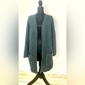 Venus Dark Gray Long Cardigan Chunky Knit